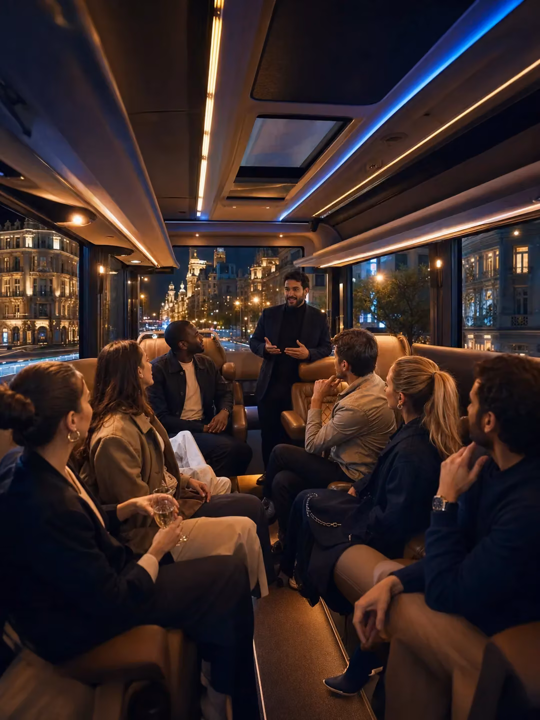 Madrid group travel party bus package
