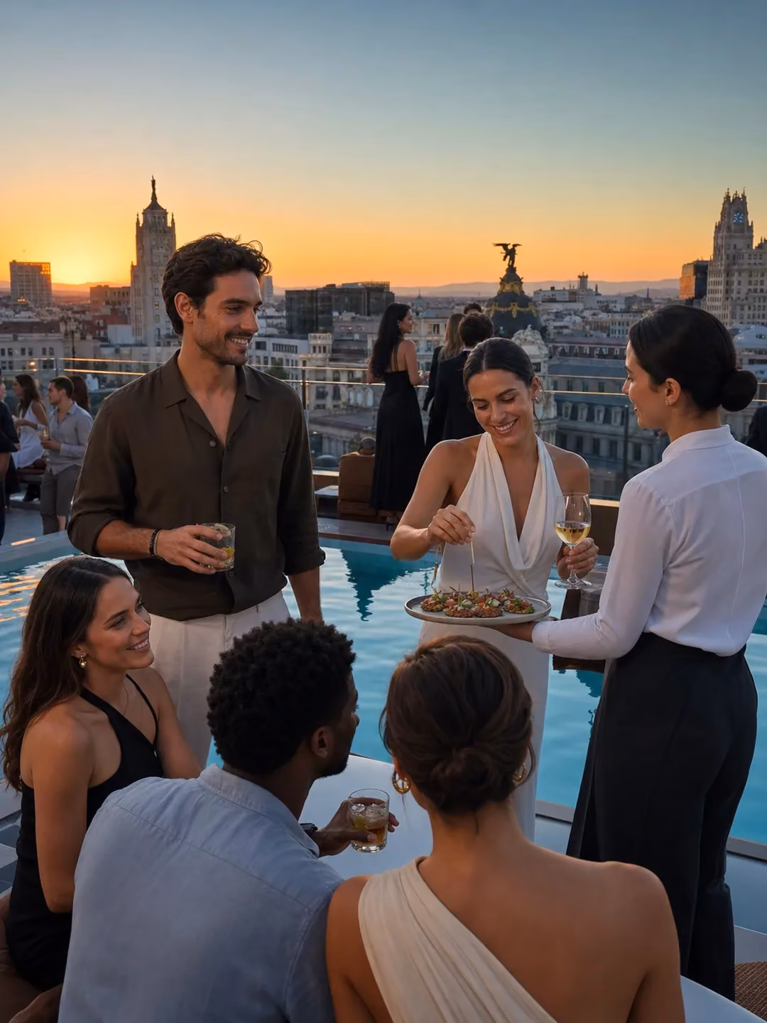Madrid group travel pool party package