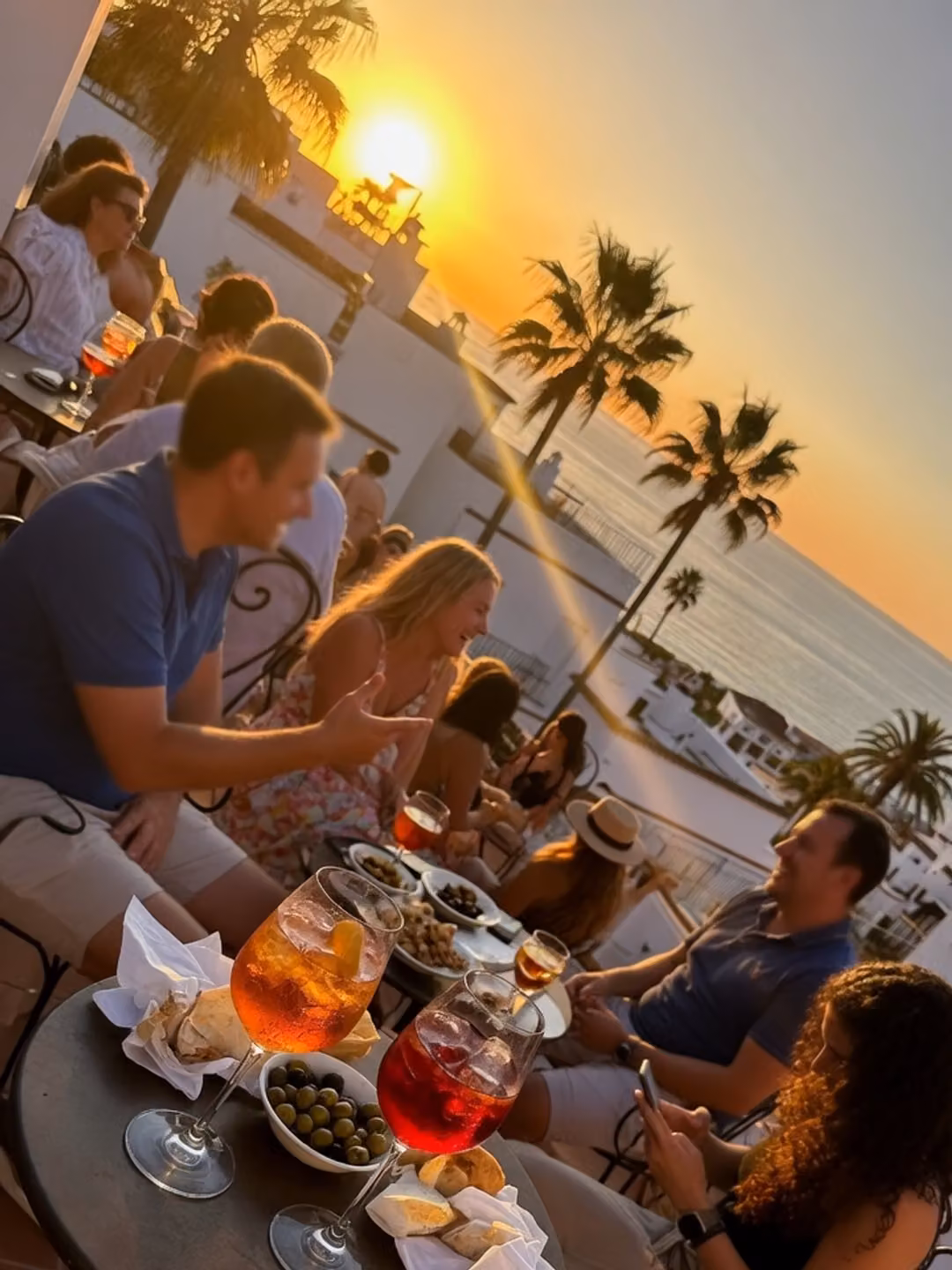 Marbella group travel rooftop party package