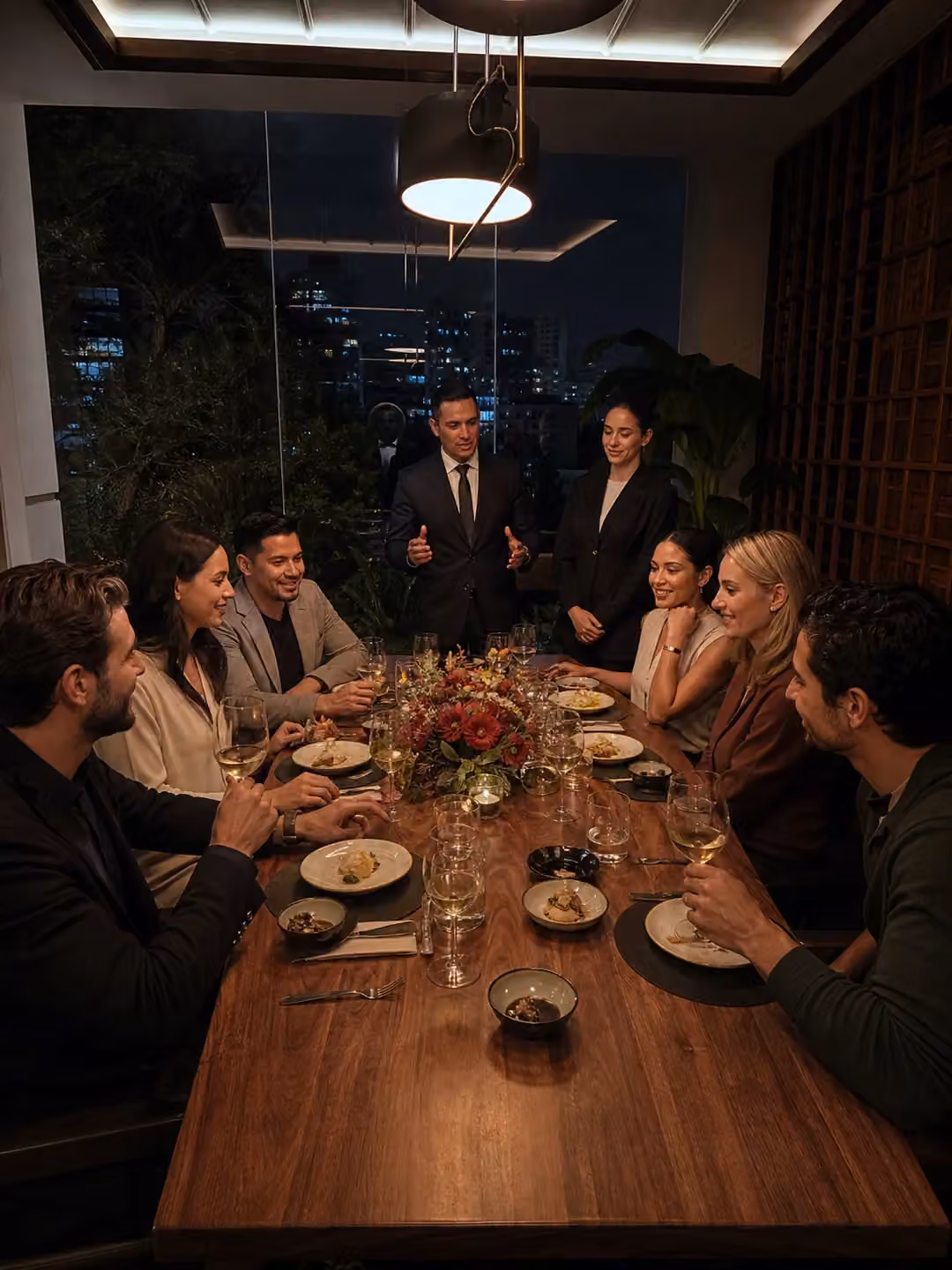 Medellin group travel models dinner package