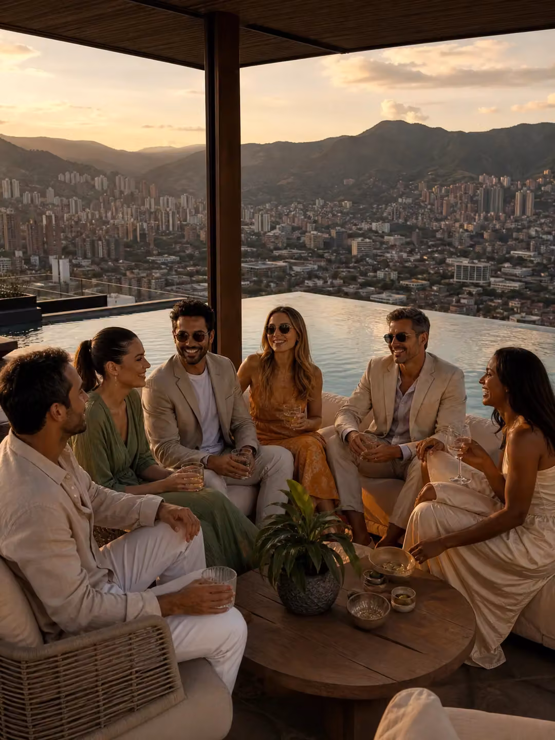 Medellin group travel pool party package