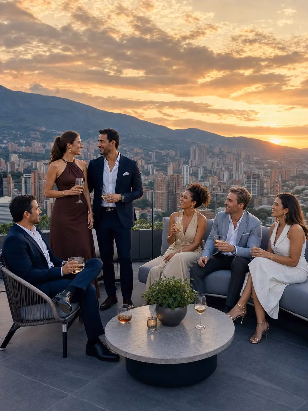 Medellin group travel rooftop party package