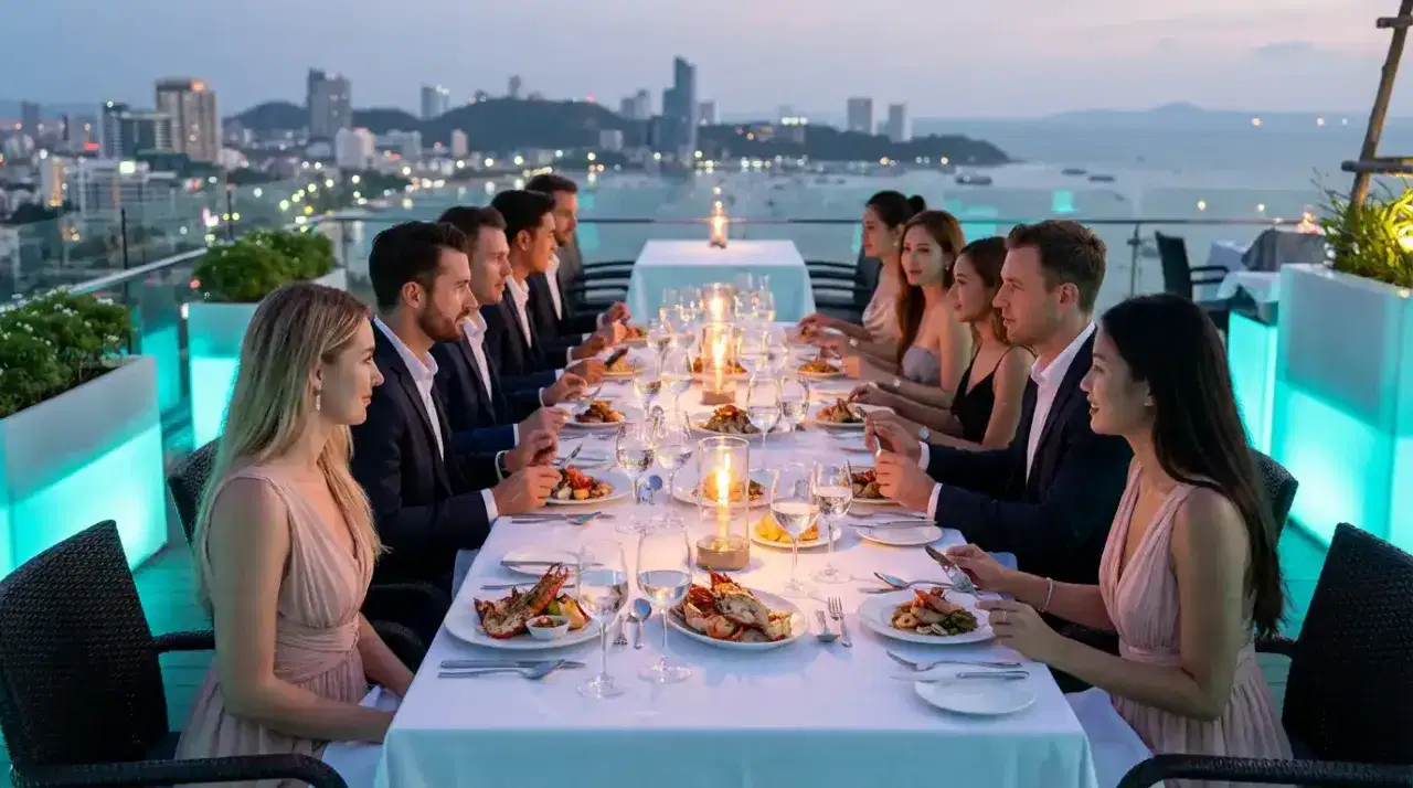 Pattaya group travel models dinner package