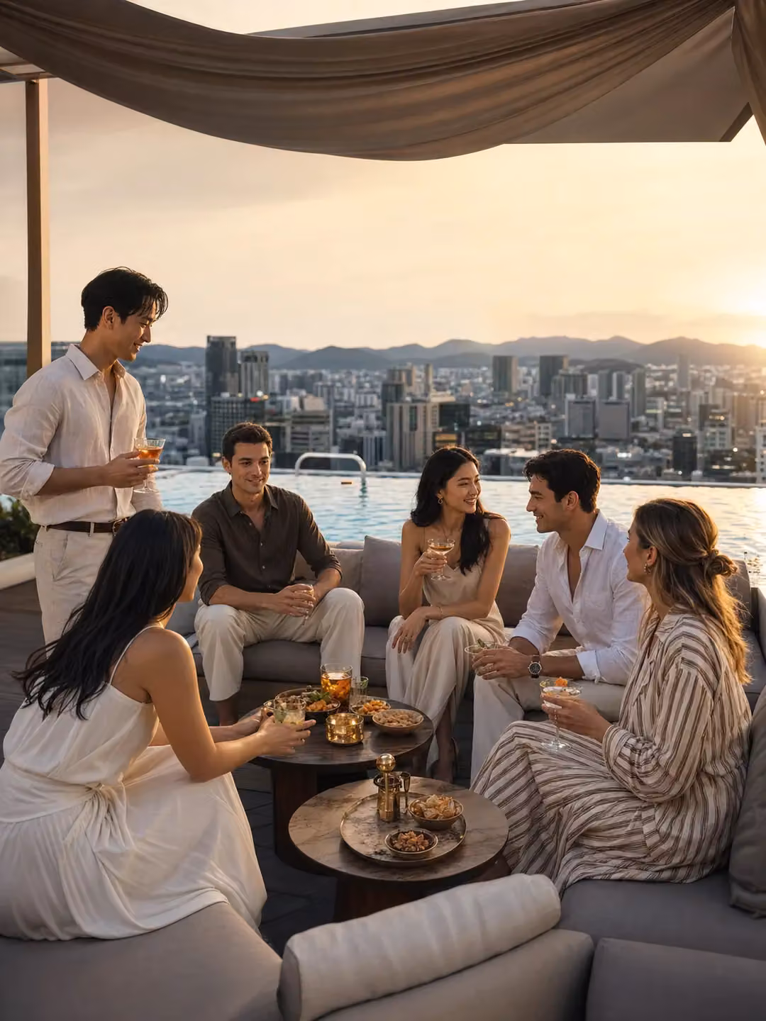 Seoul group travel pool party package